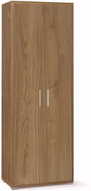 Armadio mobile 2 ante 71x41x199h cm in kit di montaggio colore Noce Stelvio