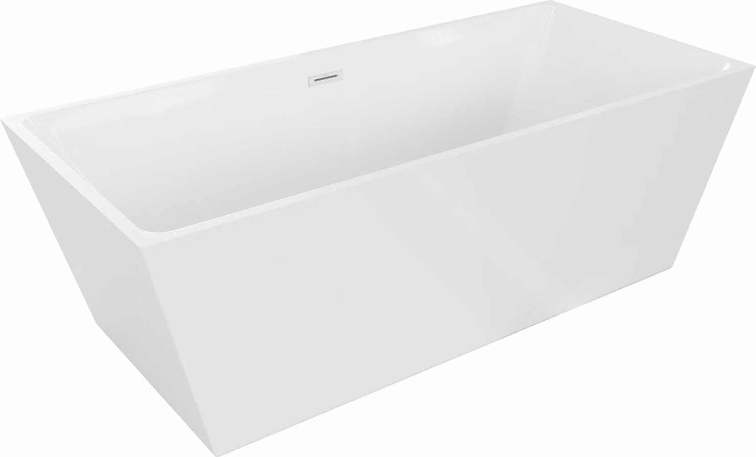 Mexen Lita vasca da bagno indipendente 170 x 75 cm, bianca, troppopieno bianco - 52121707500-20