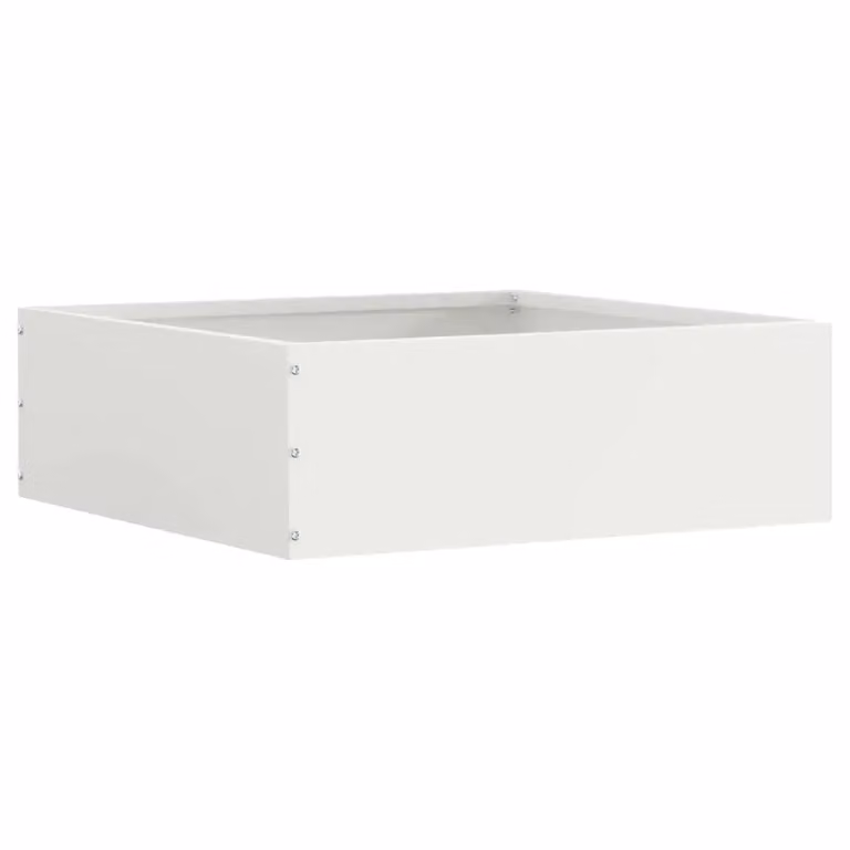 Bordura per prato vidaXL in acciaio bianco L/P/H: 40 x 40 x 13 cm