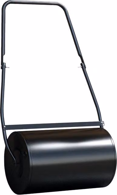 Rullo Compattatore per Prato e Giardino Xylo in Acciaio Nero con Capacità 38L, Dimensioni: 50 x 32 cm