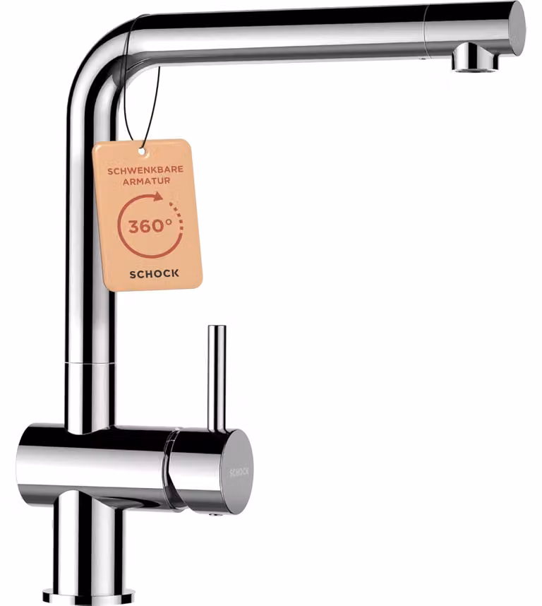 Miscelatore Schock Epos 540000CHR, cromo, alta pressione, bocca fissa