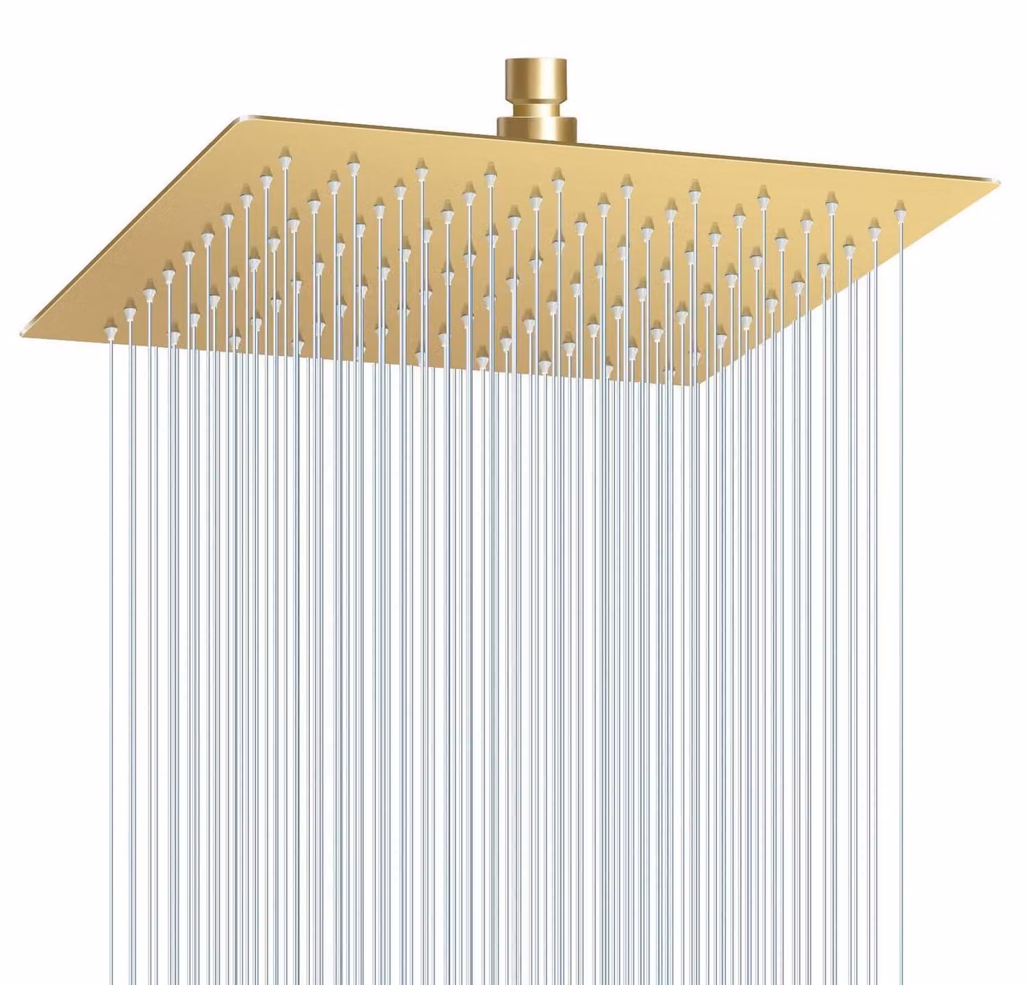 Doccia a pioggia, diametro 25 cm, finitura oro spazzolato, acciaio inossidabile 304, a risparmio idrico, 121 ugelli anticalcare, regolabile a 360°
