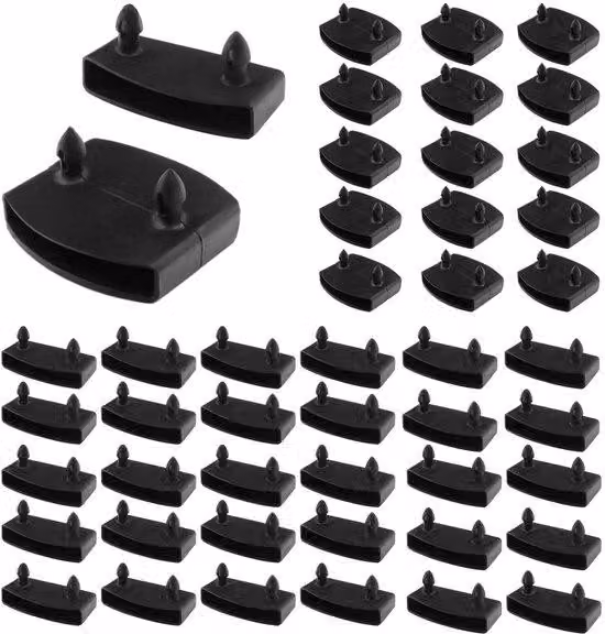Contenitori in plastica, set da 45 pezzi - Supporti per la parte superiore e per la barra centrale - Materiale in polietilene (PE) - Facili da installare - Affidabili e stabili - Supporti per la parte superiore