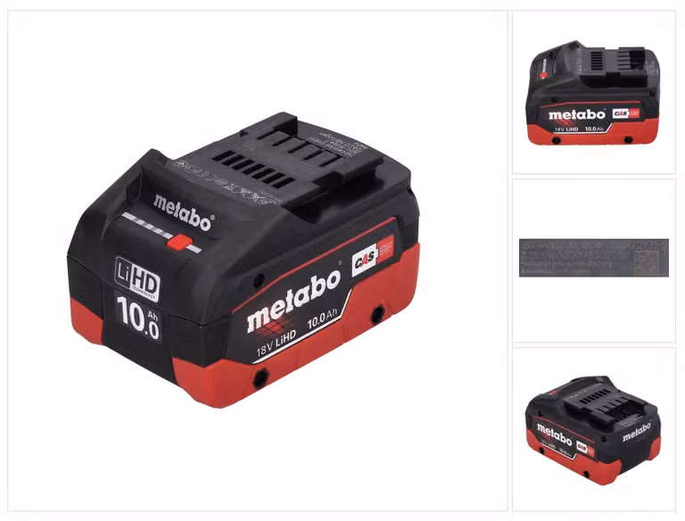 Metabo LiHD Batteria 18V - 10,0 Ah Li-Ion ( 625549000 ) - CAS system