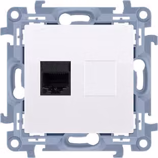 Presa telefonica singola RJ11 (modulo) bianco Contatto Simon 10 CT1.01/11
