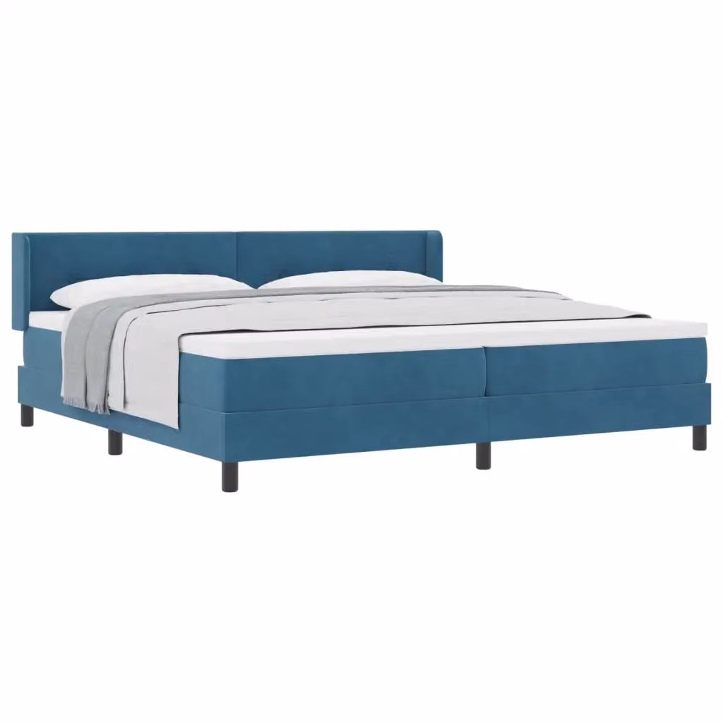 Letto Ibrido con Testiera in Velluto Blu vidaXL L/P: 200 x 200 cm, H: 280 cm – 2