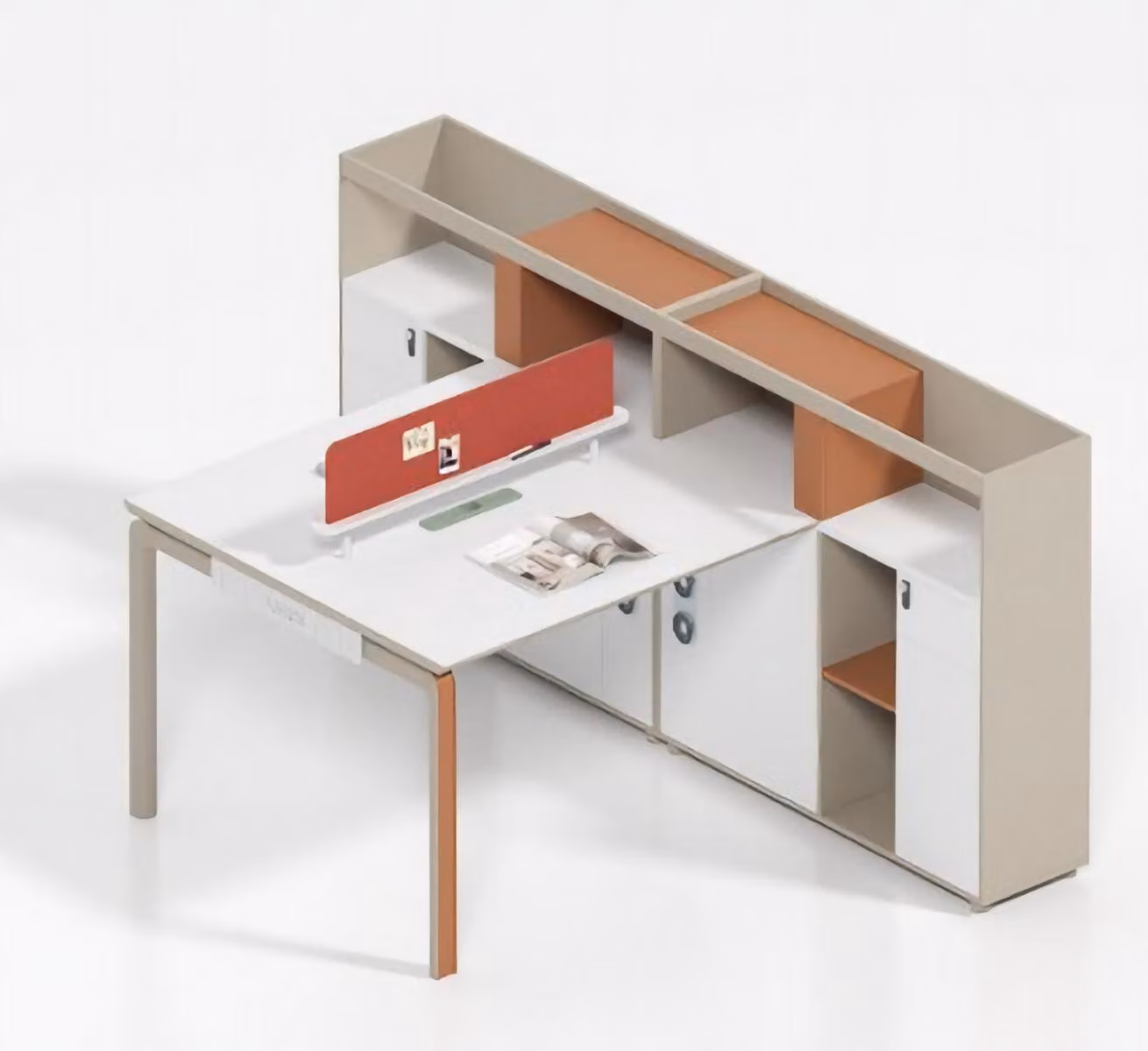 Bürotisch für 2 Personen Arbeitsplatz Schreibtisch Moderne Büroeinrichtung
