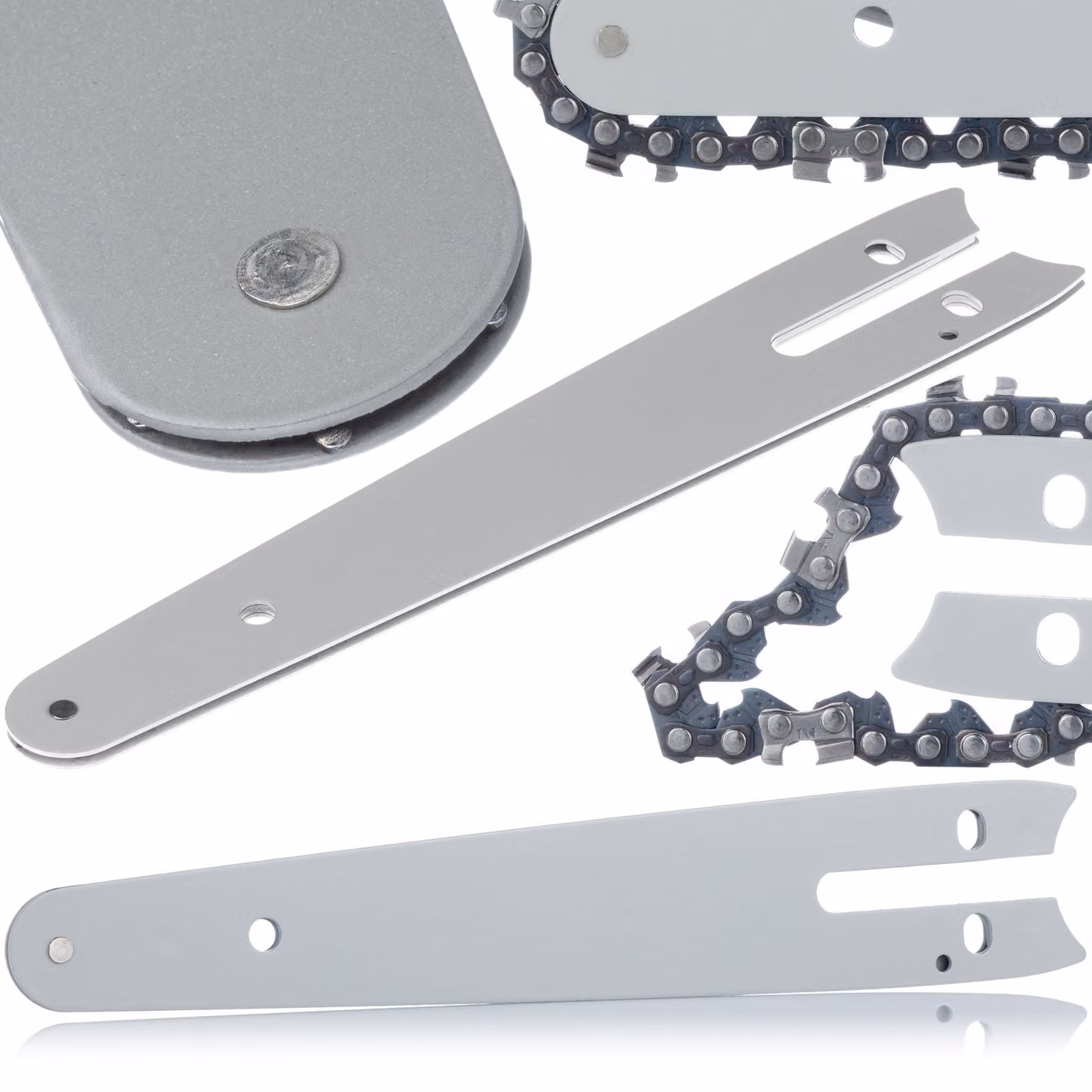 Rosfix Barra di Guida da 6" per Mini Motosega a Batteria - Lunghezza 18,5 cm | Passo Catena da 1/4", Larghezza Scanalatura 1,3 mm | Acciaio