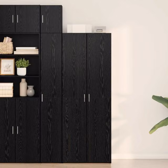 Credenza Rovere Nero 70 x 42,5 x 185 cm 3365593
