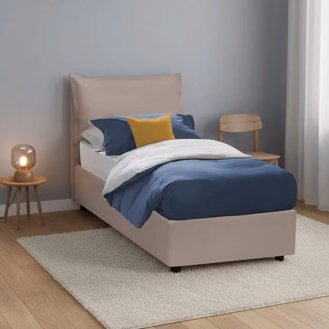 Letto Singolo Contenitore Perpetue Talamo Italia, Grigio, 80x200 cm – 1