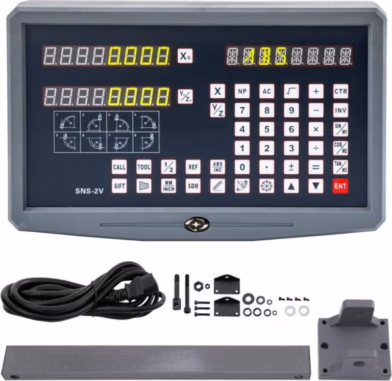 display digitale a 2 assi Dro per fresatrice - encoder a riga lineare - sistemi di righe precise per la lavorazione del metallo e del legno