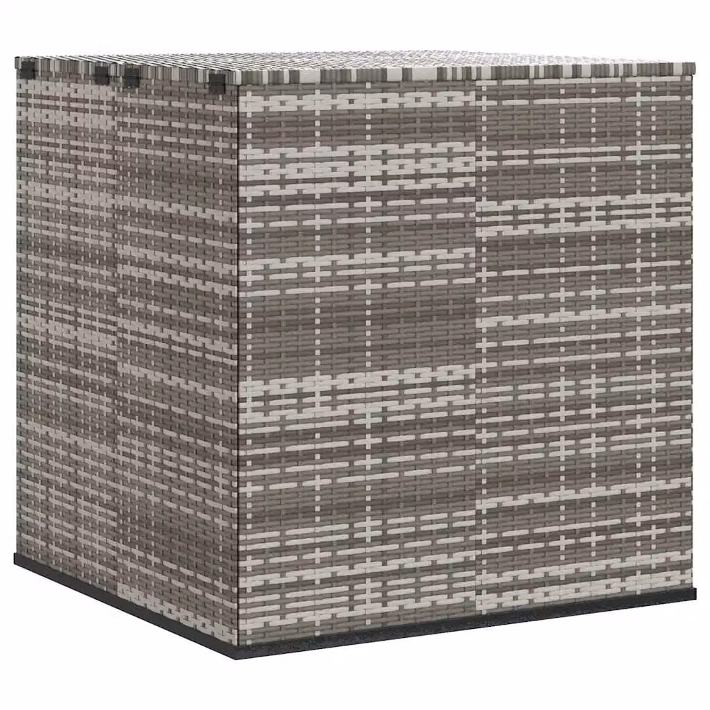 Contenitore da giardino in rattan PE grigio vidaXL L: 100 cm, P: 97,5 cm, H: 104 cm – 2