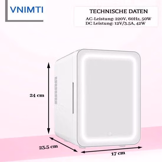 Mini Bar Refrigeratore per Prodotti di Cura della Pelle Modello: Specifica: 40L, 12V, 1.5A, 18W, Temperatura: 5-20°C