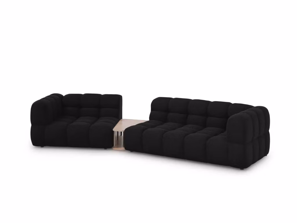 Cosmopolitan Design Divano modulare Sky a L sinistro 3 posti in velluto nero – 2