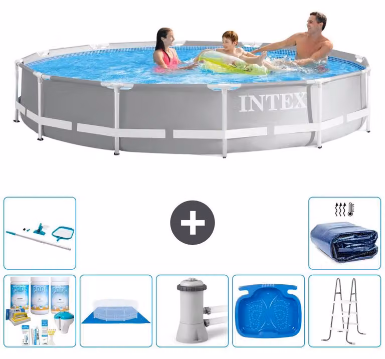 Struttura per piscina a forma di prisma - 366x76 cm - composta da 8 elementi - modello S20535