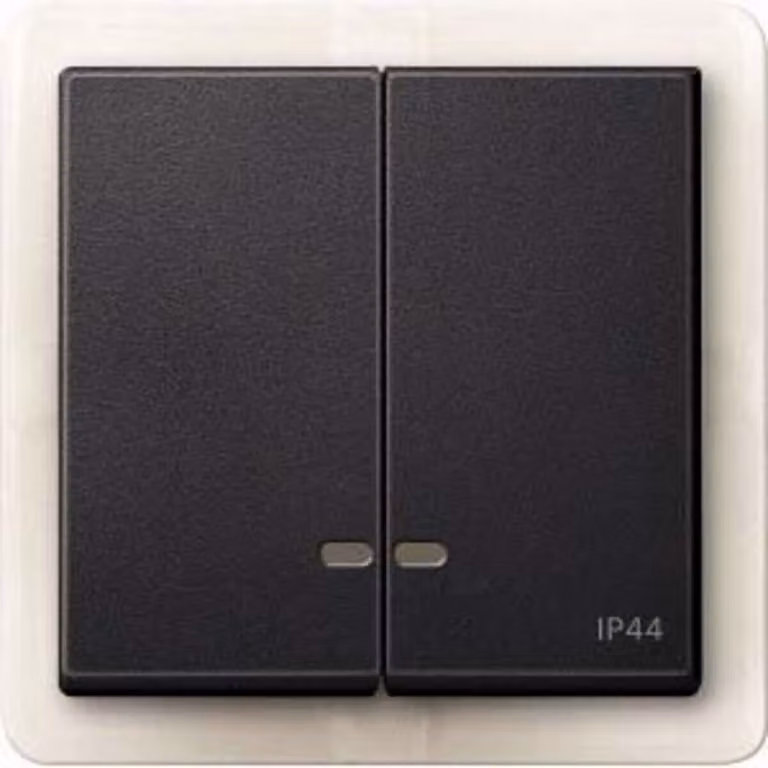 Doppio bilanciere con finestra di controllo IP44, antracite, Sistema M