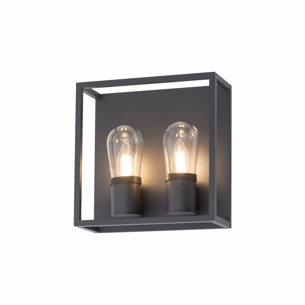 Applique da esterno Nowodvorski Lighting Margot II nera con vetro trasparente, IP54, per giardino e terrazza – 2