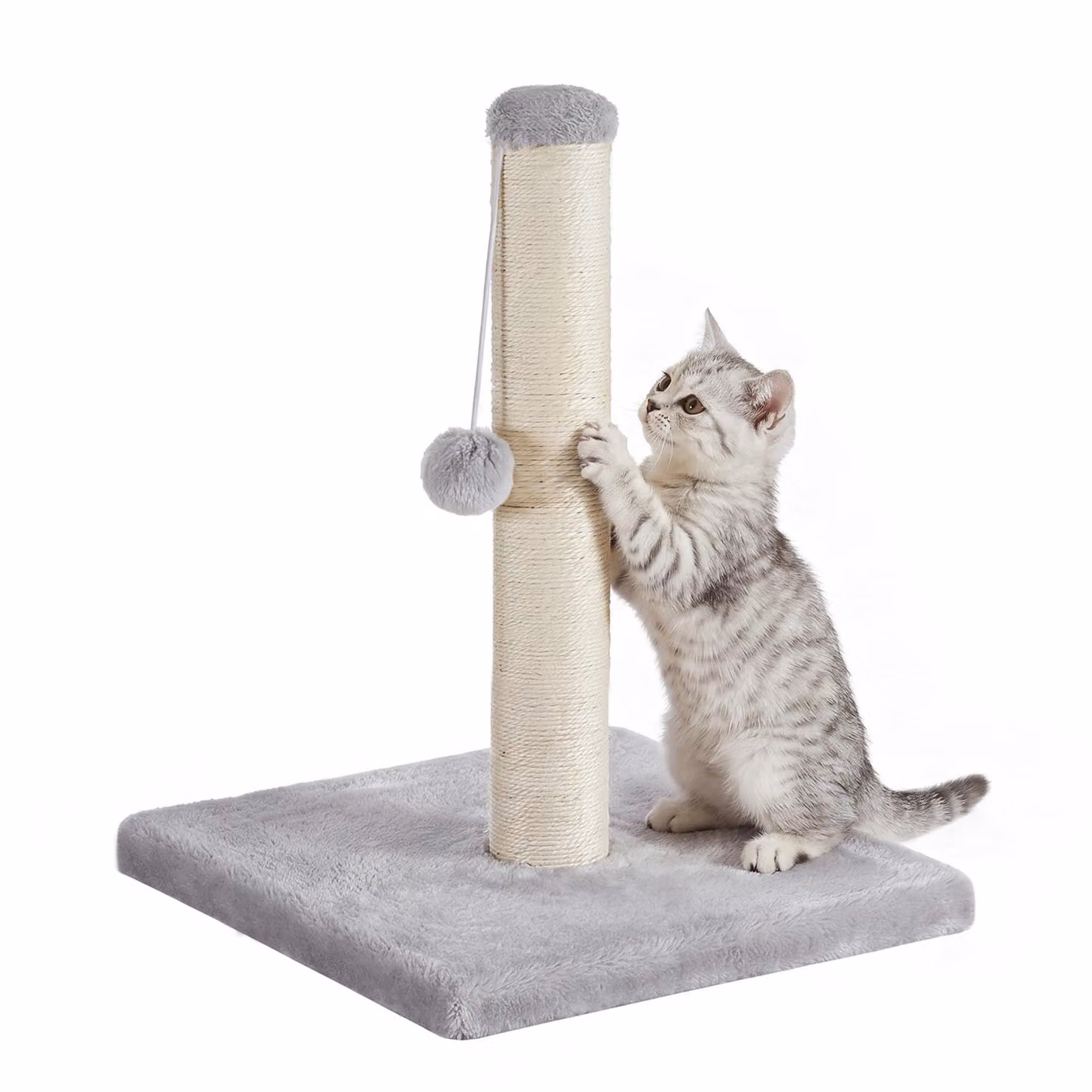 FEANDREA, tiragraffi in sisal naturale, altezza 44 cm, struttura stabile con superficie per grattare
