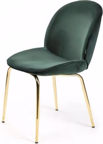 Moderne Polsterstuhl Design Lehnstuhl Stuhl Grün Edelstahl Esszimmer Luxus Möbel
