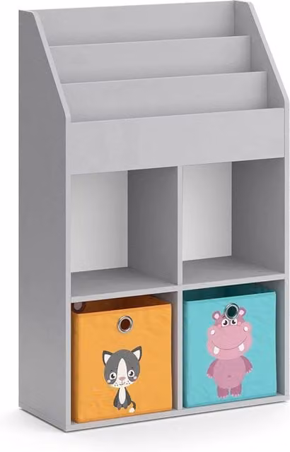 Libreria per bambini Vicco Luigi Grigio L: 72 cm, H: 114.2 cm, P: 31.2 cm