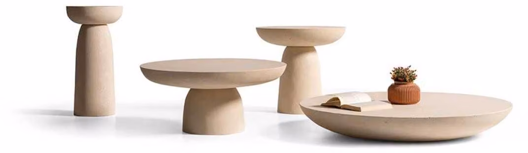 Stilvolles Couchtisch-Set Designer Holztische Moderne Rundtische
