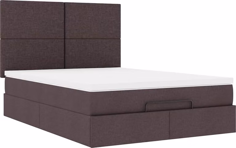 Struttura Letto Pouf con Materasso 140x200 cm in Tessuto
