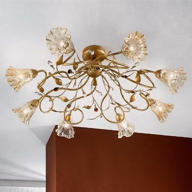 EMMA Plafoniera Lampada a Soffitto a 8 Luci Stile Classico