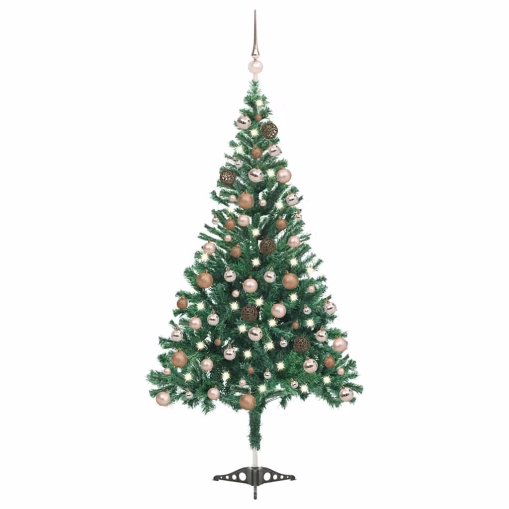Maison Exclusive - Albero di Natale artificiale con luci e palline, 120 cm, 230 rami