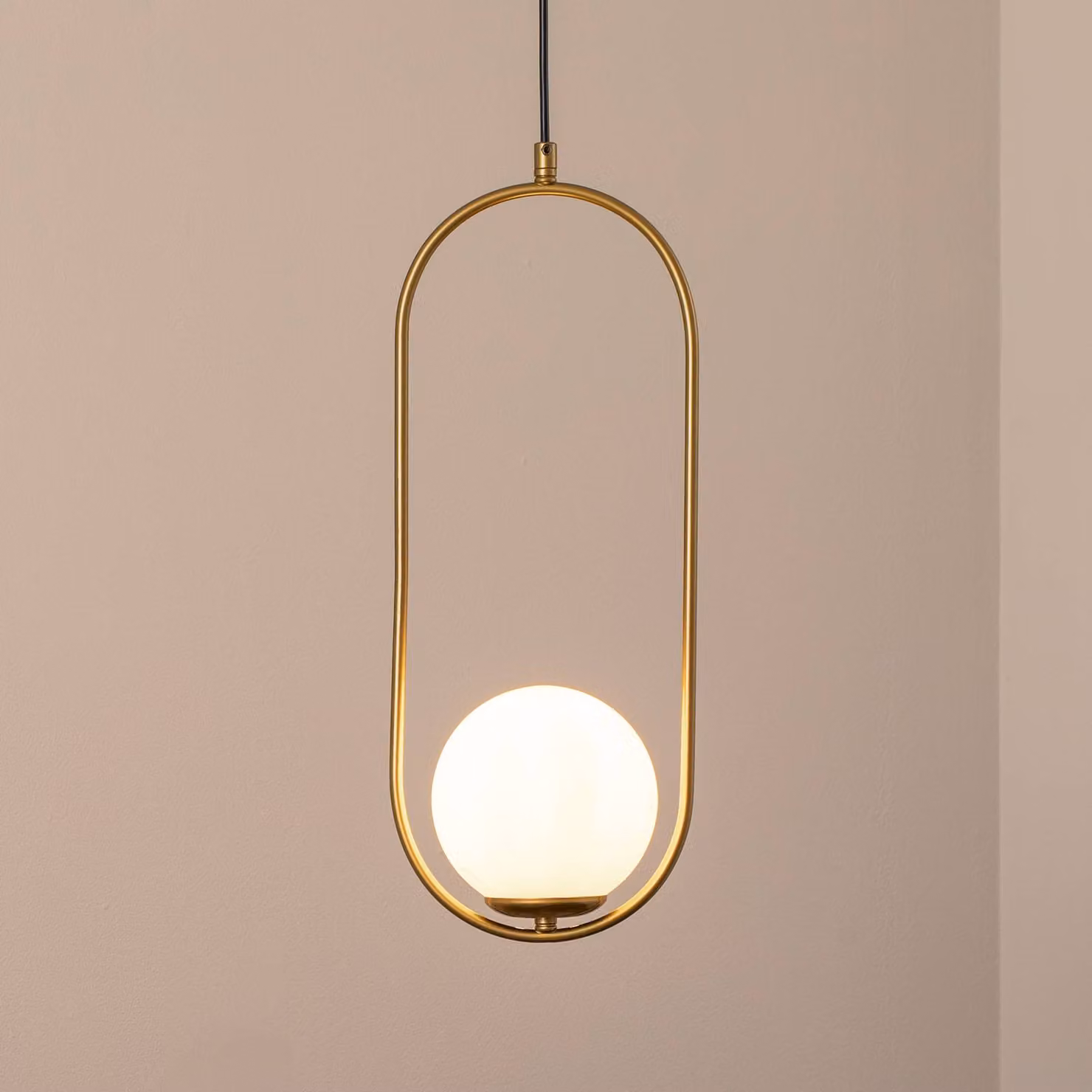 Lampada a sospensione in vetro Opviq, dimmerabile, Ottone / Oro, Soggiorno / Sala da pranzo, Vetro, Moderno, Lampada a sospensione