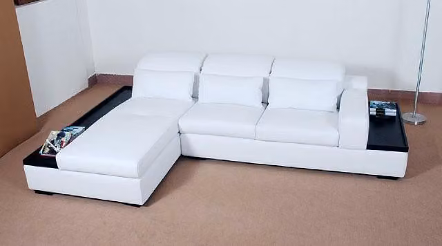 Divano angolare relax multifunzionale, divano letto, set di mobili imbottiti in pelle