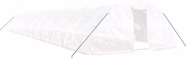 Serra tenda riparo pianta fiore verdura con telaio in acciaio 110 m² 22 x 5 x 2,3 m bianco 02_0044533