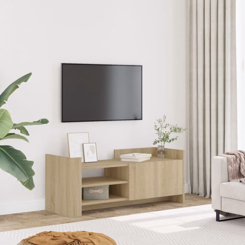 Mobile per TV vidaXL in legno Rovere Sonoma marrone L 100 cm x P 35 cm x H 40 cm