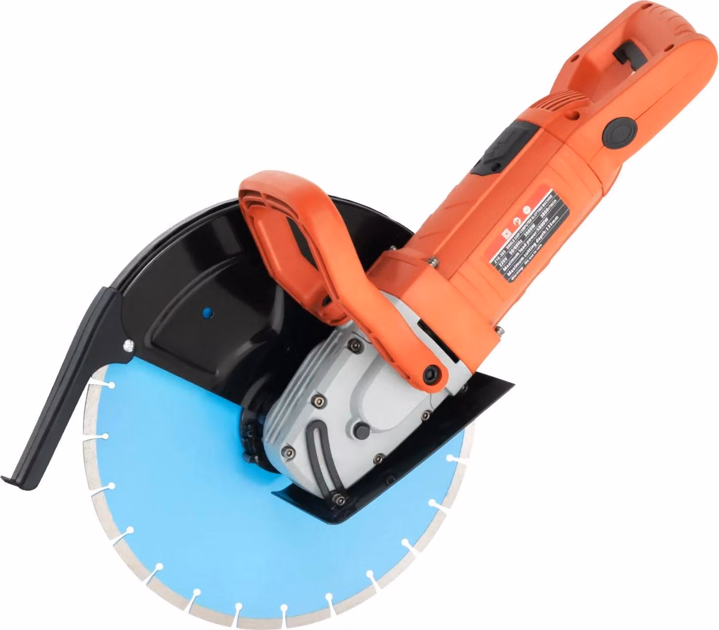 Taglia cemento e pietra - Sega circolare elettrica - 3000 W, alta potenza - Taglio a umido e a secco - Disco diamantato - Doppio manico