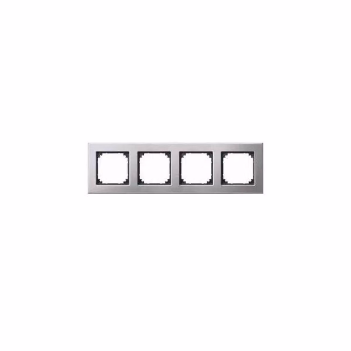 Telaio in metallo M-PLAN, a 4 ante, argento platino