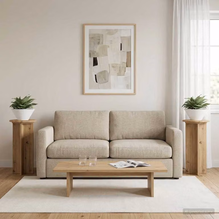 Set di 2 supporti per piante vidaXL in legno color rovere marrone, L/P/H: 29,5 x 29,5 x 60 cm