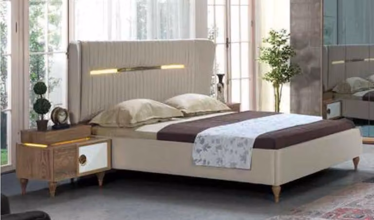 Betten Schlafzimmer Modern Bettrahmen Bett Polster Design Luxus Doppel Möbel
