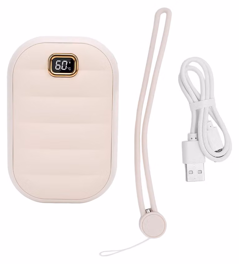 Scaldamani, scaldamani elettrico ricaricabile, 4 livelli, calore, tipo C, caricatore portatile, 4000 mAh, senza acqua, riscaldamento tascabile, piumino,