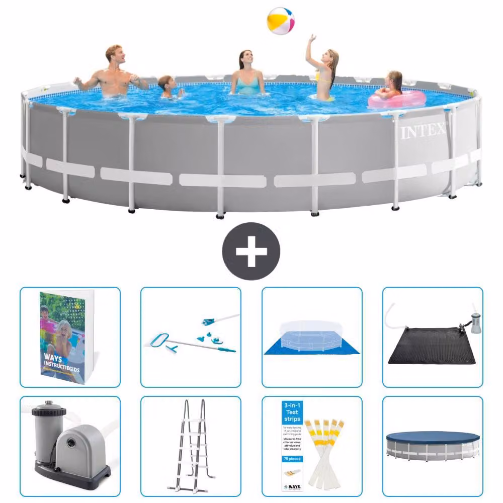 Struttura per piscina a forma di prisma - 610x132 cm - composta da 7 elementi - modello S583