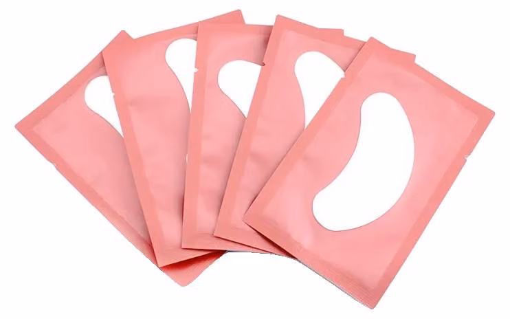 Mascherine per gli occhi, applicazione confortevole, materiale ipoallergenico, confezione da 50 pezzi, colore rosa