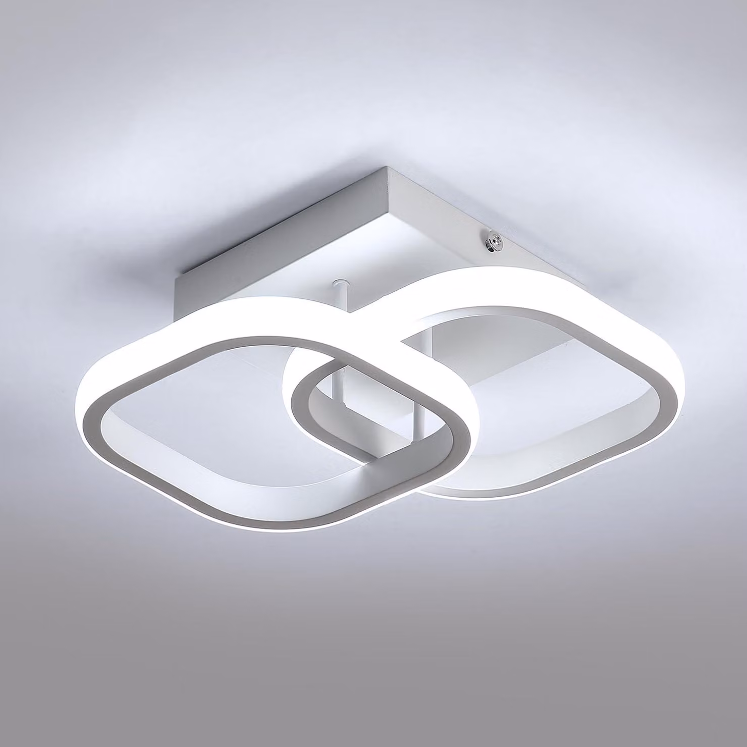 Lampada da soffitto a LED Osairous, design moderno, 22W, 6500K, 2550LM, colore bianco e nero