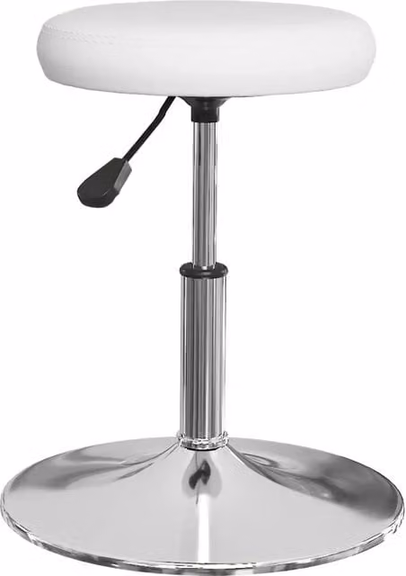 Set di 4 sedie da pranzo moderne vidaXL in similpelle bianca con base in metallo e plastica, girevoli a 360 gradi