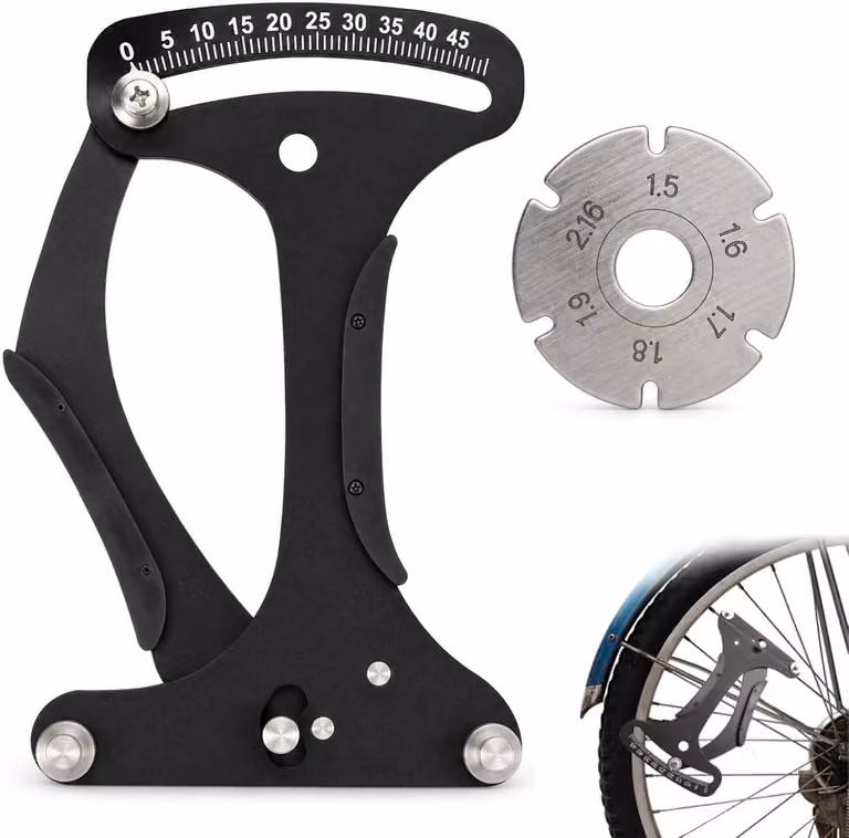 Misuratore di tensione dei raggi 2-in-1, in alluminio, per una misurazione precisa, ideale per la manutenzione della bicicletta
