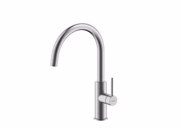 Miscelatore NABER NAMOR 5 in ACCIAIO INOX spazzolato con bocca fissa girevole / Miscelatore da cucina / Miscelatore monocomando