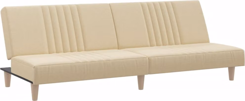 Divano Letto Crema in Tessuto