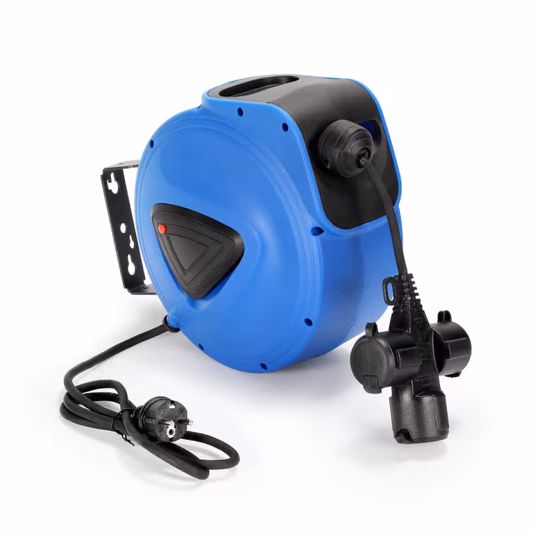 Clanmacy avvolgicavo automatico 20m + 1,5m avvolgicavo girevole a 180° 3 fori spina di sicurezza protezione da surriscaldamento