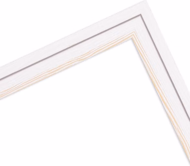Cornice in legno bianco 13x18 cm vetro museale MendeFrames H025