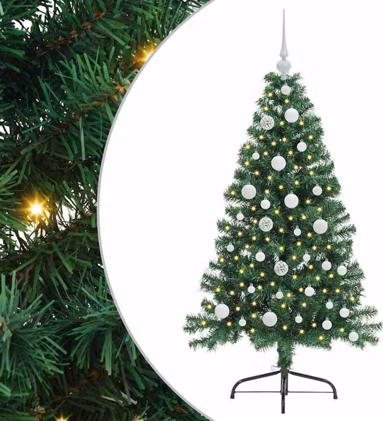 Albero di Natale artificiale con luci integrate Verde 120 cm