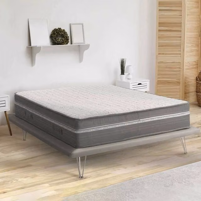 Materasso Ibrido Talamo Italia Amomali Grigio con Rivestimento Sfoderabile e Regolazione della Temperatura L/P/H: 160 x 200 x 32 cm