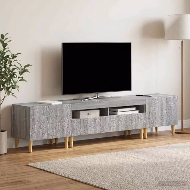 Mobile TV LED a 3 pezzi DELFT Sonoma grigio 3416766