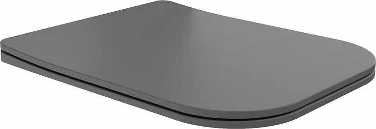 Mexen Teo sedile copriwater a chiusura rallentata slim, duroplast, grigio scuro opaco - 39840071